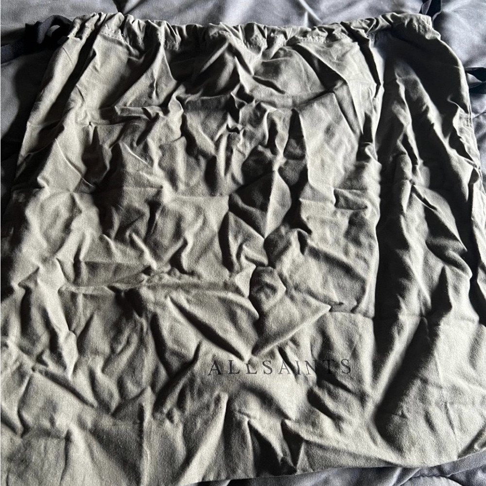 AllSaints Gray Drawstring dust bag